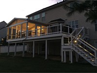 <b>Screened Porch and Deck Project with Light Package in Severn MD</b>